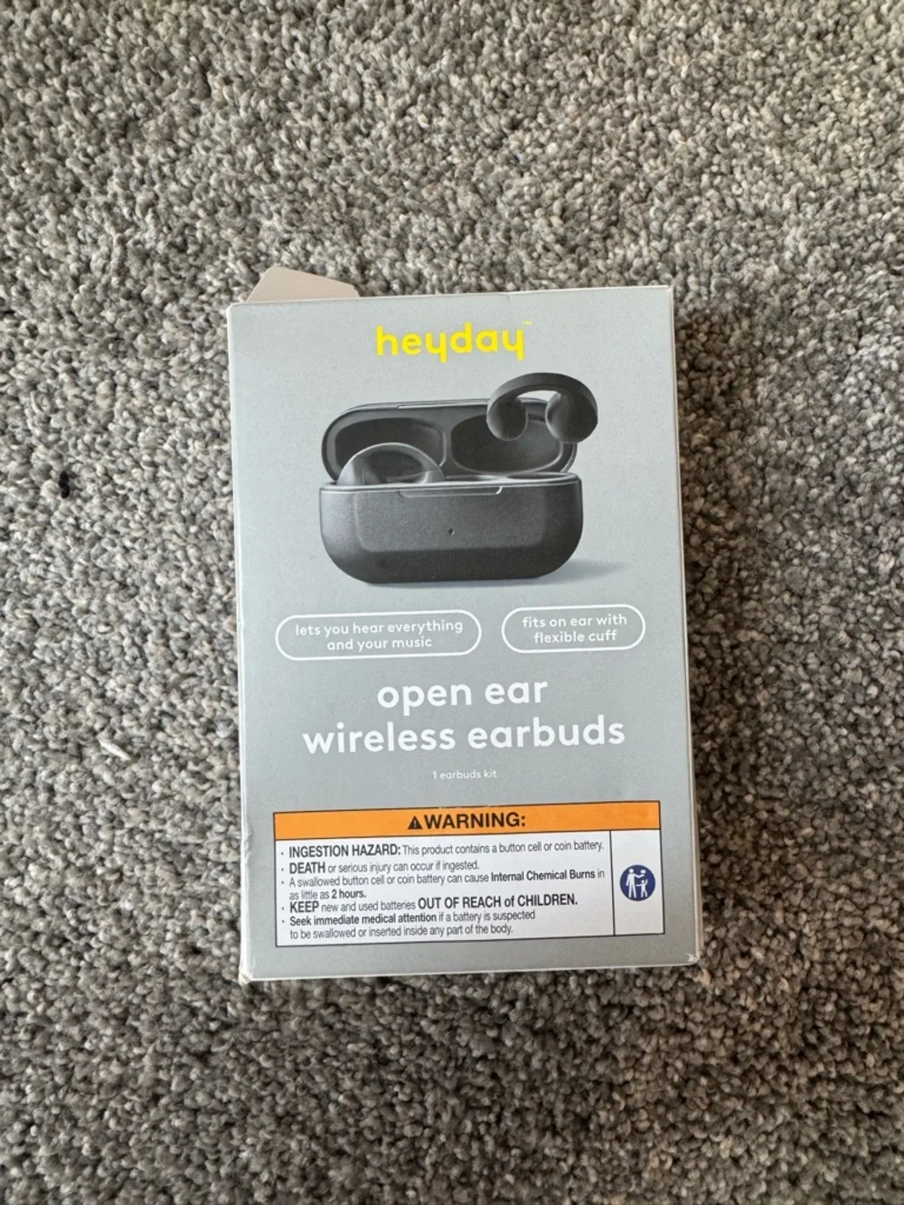heyday Open Ear Wireless Earbuds - Gray